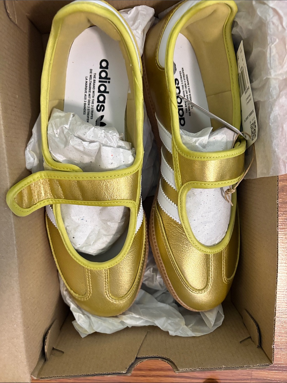 adidas Gold Mary Jane Sneaker with Strap - Picture 5 of 6